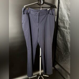 NWT Worthington 16 Curvy Fit Trouser Navy Stretch Pants W40 L34 Office Work